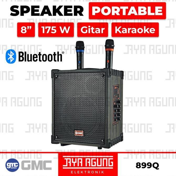 Jdg- Speaker Gitar Bluetooth Karaoke 2 Mic Aktif High Power Gmc 899Q 899 Q