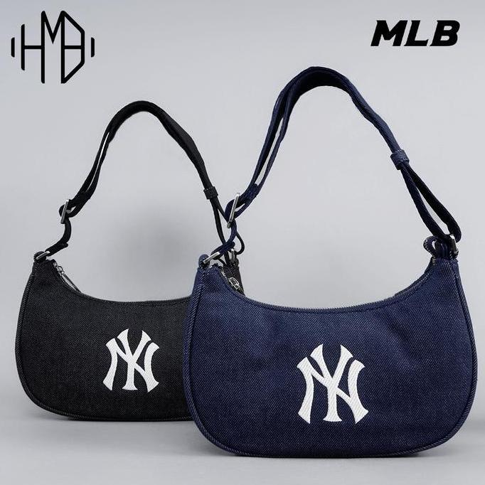 MLB Korea Basic Denim Hobo Bag
