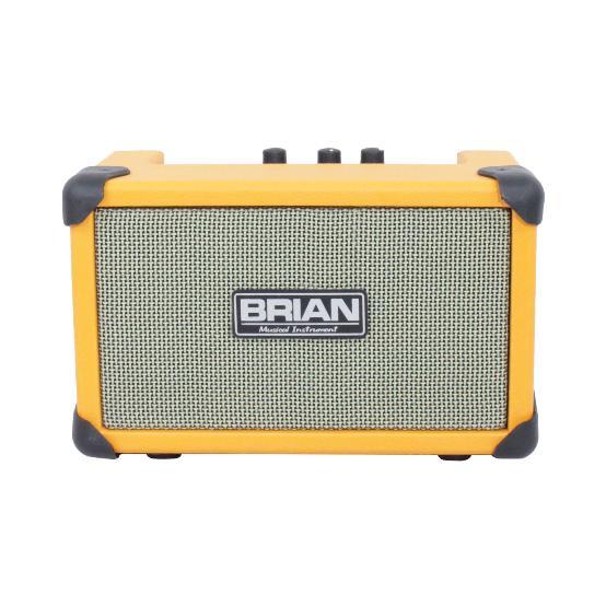 Ampli Mini Gitar dan Bass Akustik dan Elektrik 4 inch Warna Orange Merk BRIAN  Murah Jakarta Ada Dis