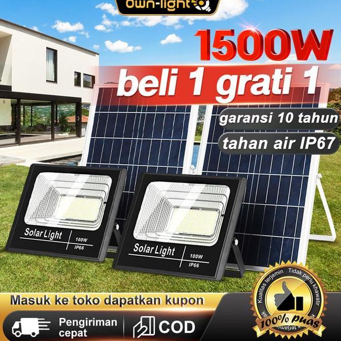 LAMPU SOROT SOLAR CELL  500 WATT LAMPU LED TENAGA MATAHARI  LAMPU PANEL SURYA  LAMPU TEMBAK SOLAR CE