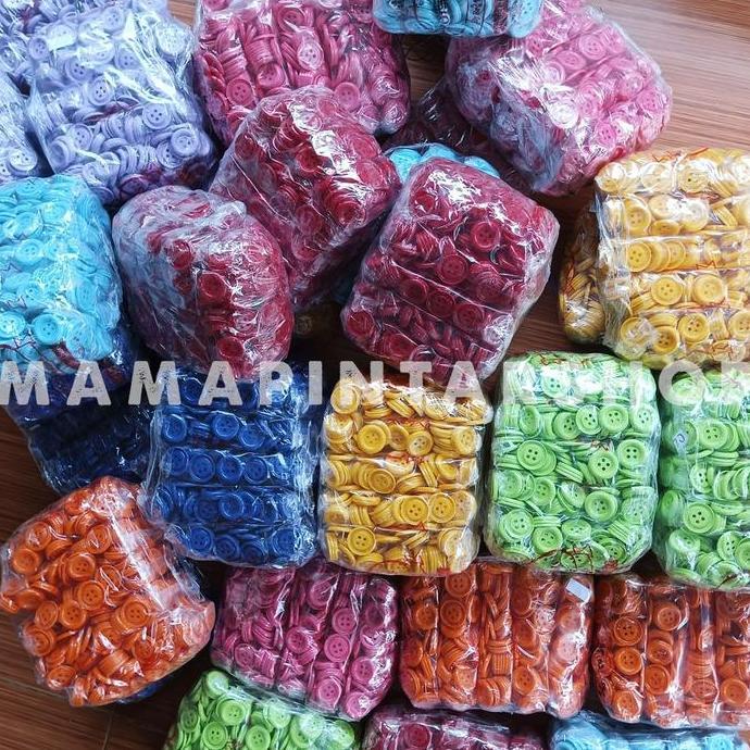 Lansungkirim- Kancing Jumbo Besar Warna Warni 3,5 Cm Mainan Edukasi 1 Gross