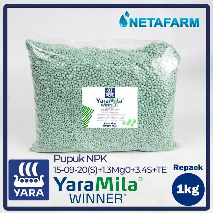 {{{{{{] Pupuk NPK 15-09-20 YARAMILA WINNER Repacking 1kg