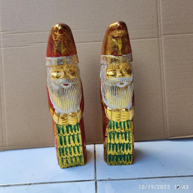 Kualitas terbaik] Christmas Decoration Natal - patung santa claus 33cm