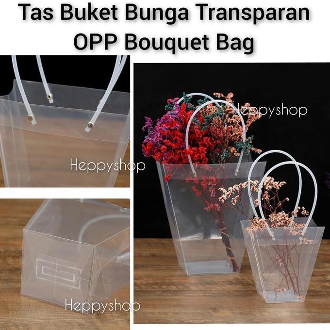 $$$$] Tas Buket Bunga Transparan, OPP Bouquet Bag