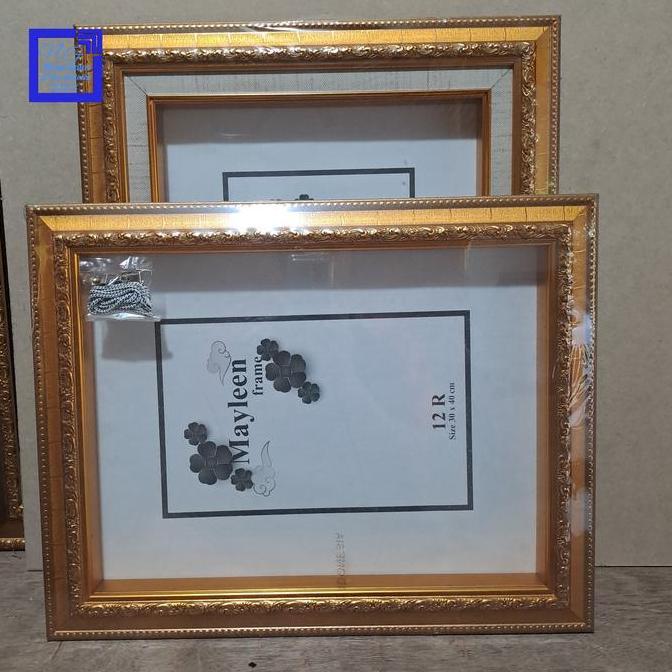 Ready Frame bingkai figura 3D mahar scrapbook 12r 30x40 linen