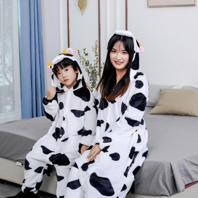 DV141 - BAJU KOSTUM ONESIE SAPI ONE SIE COW KIGURUMI ANIMAL PIAMA BINATANG PIYAMA HEWAN COSPLAY / CO