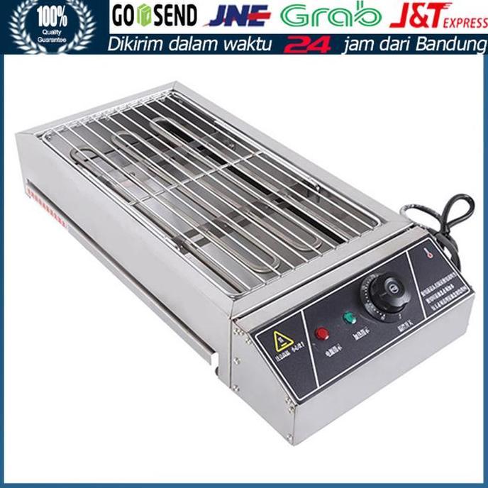 Terlaris Panggangan Bbq Grill Listrik Besar Stainless Steel Kompor Alat Pemanggang Sate Daging Sosis