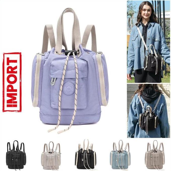 80153 - Tas Ransel & Selempang Wanita 2in1 ORIGINAL Backpack Import Terbaru Tas Gendong / Gemblok / 