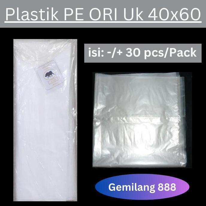 Blocke- Kantong Plastik Pe Bening Uk 40X60, Plastik Bening, Plastik Sayur