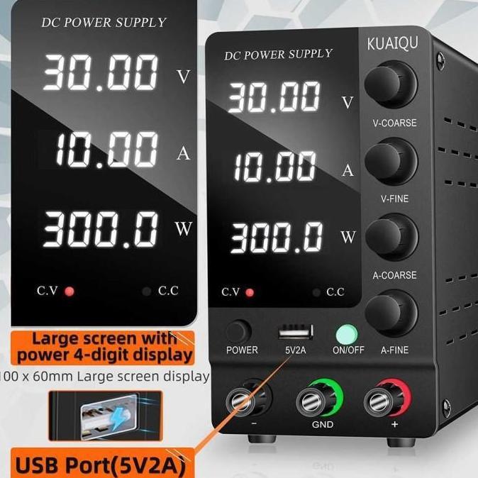 Power Supply Adjustable DC 30V 10A Power Suplay KUAIQU Nice Wanptek