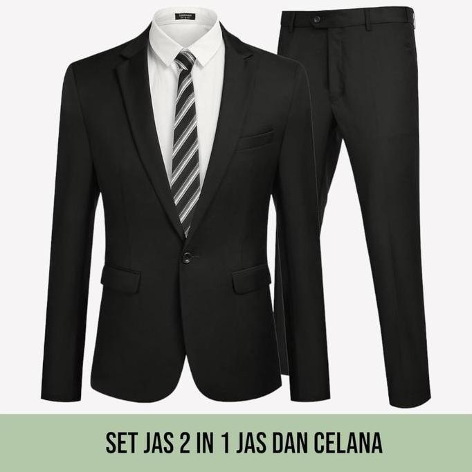 SETELAN JAS PRIA PREMIUM - JAS PRIA - JAS FORMAL - JAS FORMAL PRIA SETELAN- JAS PRIA HITAM