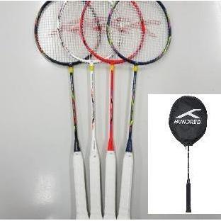 Kokking- Raket Badminton Hundred Hndrd Powertek 2000 Pro + Tas Kain Serut Original 100%