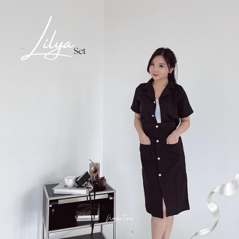 Grosir Lylia Blazer Set - Setelan Wanita - Blazer Tweed - Setelan Rok