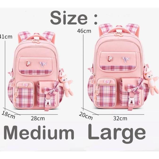 WWH38 TAS SEKOLAH ANAK PEREMPUAN TAS RANSEL ANAK LEBAR SEKOLAH TKM