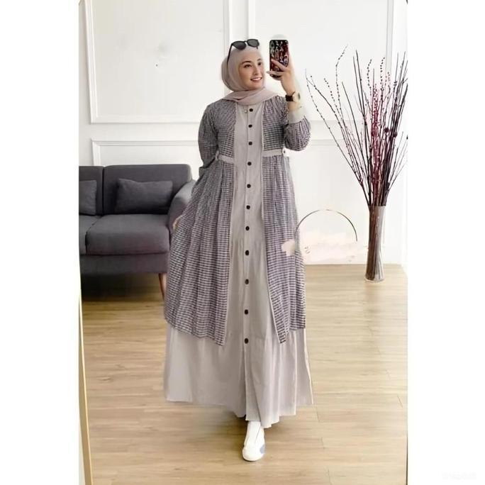 FREE ONGKIR SENJA DRESS GAMIS MUSLIM WANITA