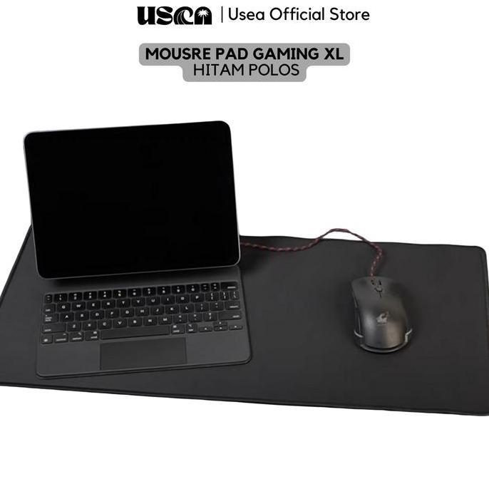 Xcinox- Usea Mousepad Gaming Xl Super Besar Mouse Pad Rubber Desk Mat Hitam Deskmate 30 X 60 Cm 30 X