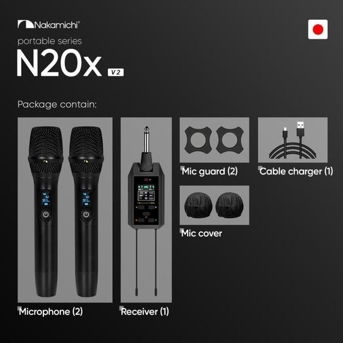 Mic Wireless Nakamichi N20X V2, Microphone Nakamichi, Mic Nakamichi