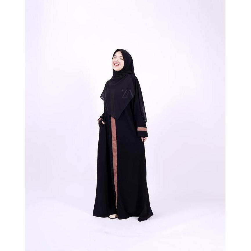 DISKON ZAFARNAZ | RADWAH SERIES | ABAYA WANITA MUSLIM MEWAH SIMPLE SYARI REMAJA DRESS HITAM