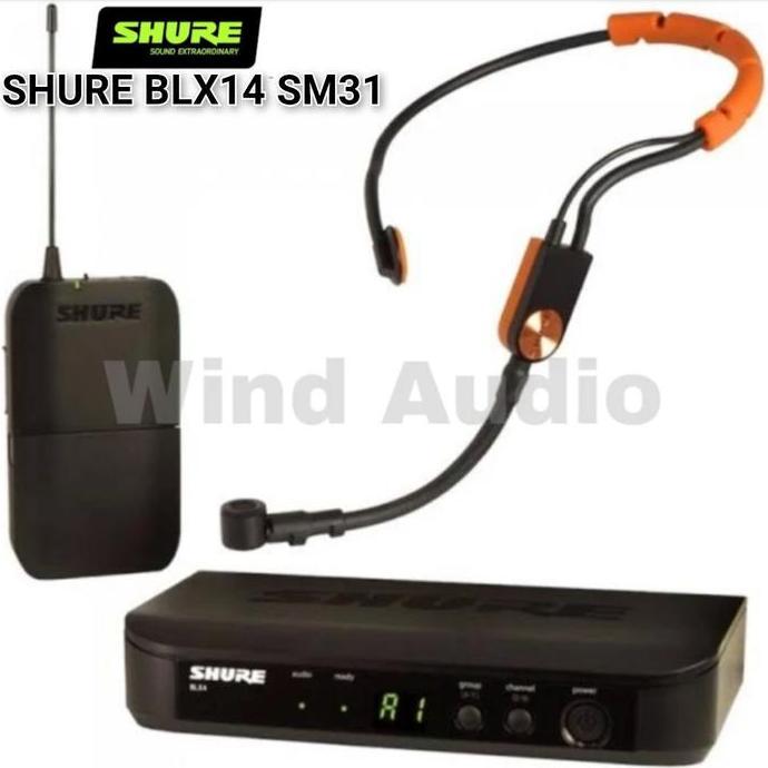 MIC SHURE BLX14 SM31 ORIGINAL MICROPHONE WIRELESS SHURE BLX14SM31