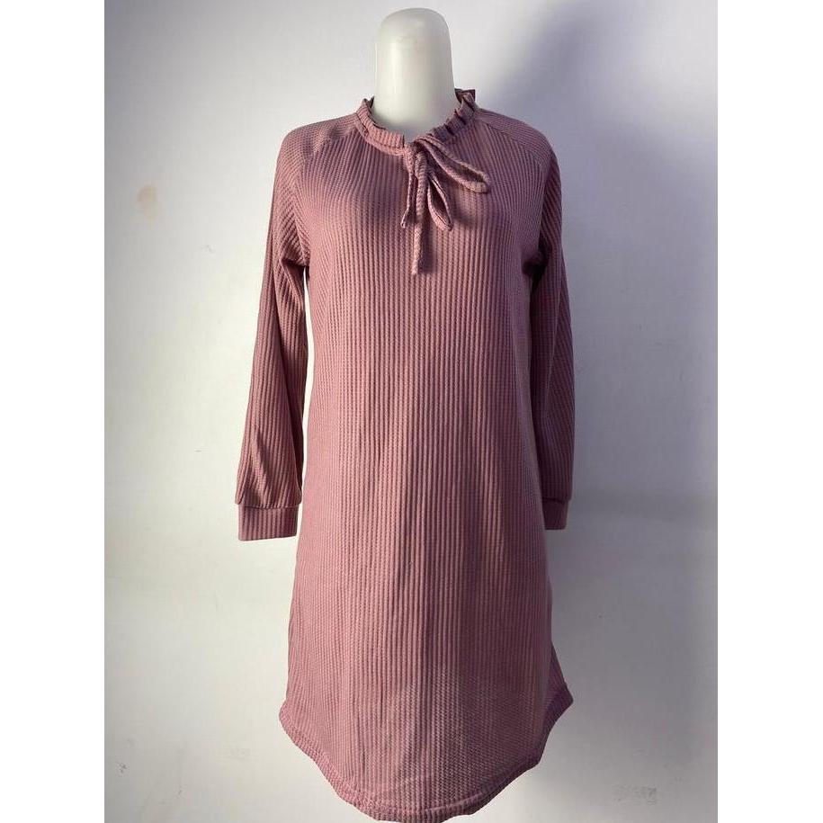 FLOWY TUNIK // TUNIK WANITA KEKINIAN BAHAN KNIT WAFFLE ADEM