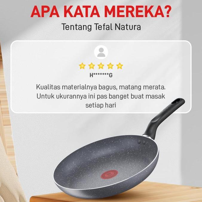 Kualitass- Tefal Cookware Set Wajan 3Pcs Series Natura A / Fry Pan Anti Lengket