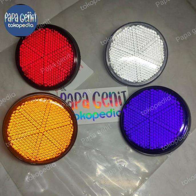 Mata Kucing Bulat Baut 8 Universal Kuning Biru Putih Merah Baru