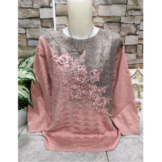 Cntikk- Atasan Bordir Kekinian Kova By Bellina/Atasan Rajut Wanita Abg Dan Dewasa Terbaru Model Kore