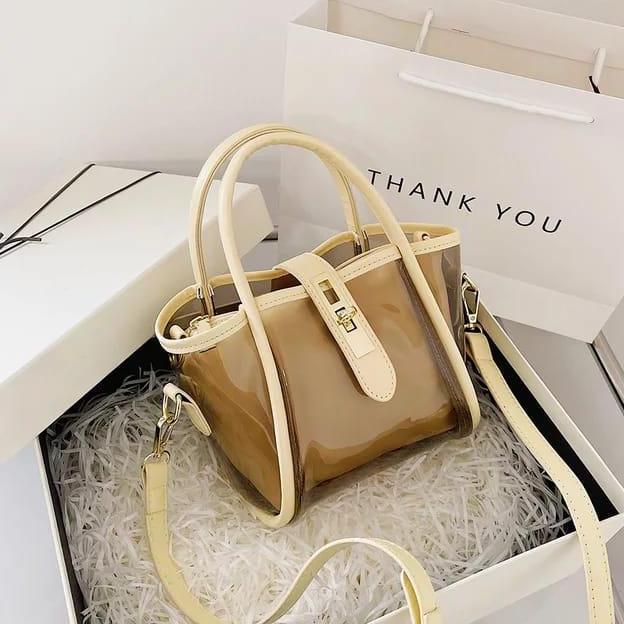BEST SELLER CEYLEA - TAS WANITA TRANSPARAN TAS WANITA KEKINIAN POLOS HITAM HITAM