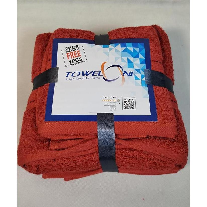 Handuk Mandi Terry Palmer premium towel one Set 2pcs uk.70x135cm free 1 uk50x100cm
