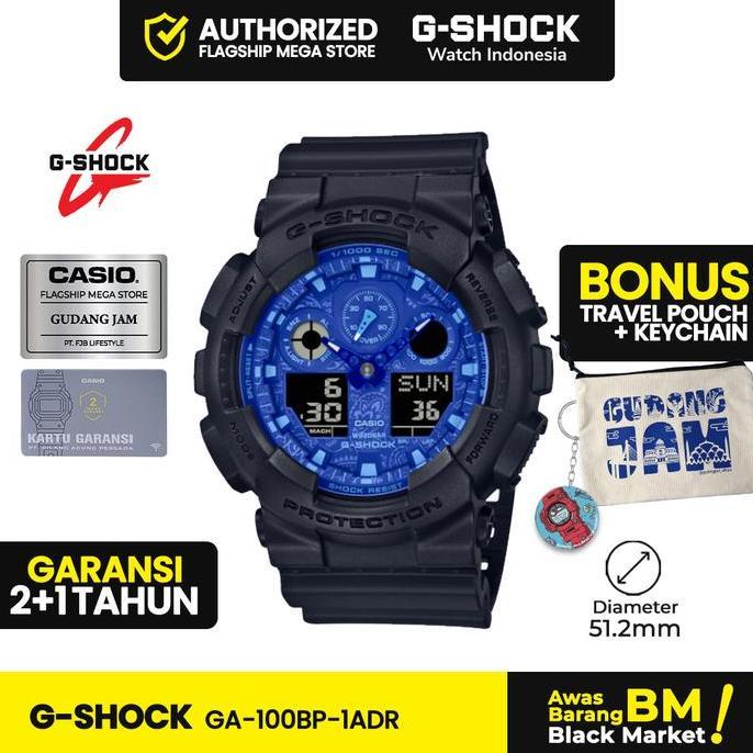 G-Shock GA-100BP-1ADR | Jam Tangan Pria Cowok | Dital | Anti Air | Orinal | Casio GShock Watches | G