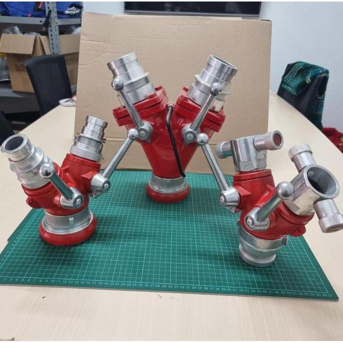 TERBARU Hydrant Y Connector Sambungan Cabang Selang Pemadam 2 Output