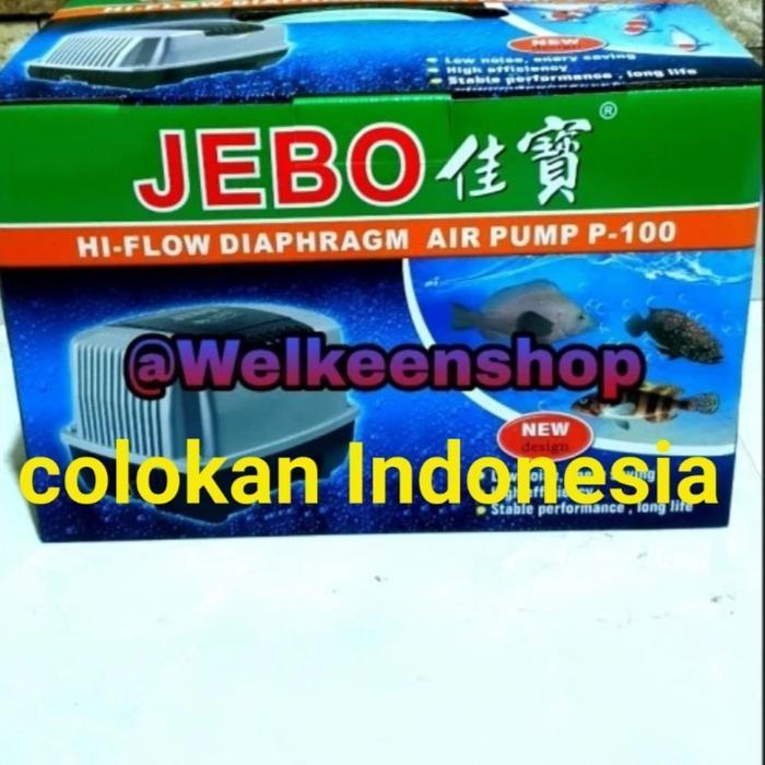 Jebo P100 P-100 Pompa Udara Pompa Aerator Aerasi Pompa Kolam Aquarium Original Dan Terpercaya