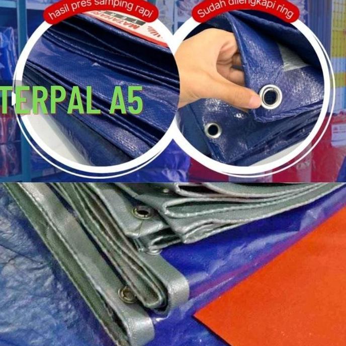 Terpal Plastik A5 Diamond King Ukuran 4x6 4x4 3x3 3x4 3x5 2x8 2x10 Tahan Air untuk Tenda Truck Terop