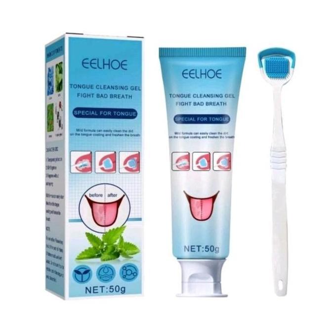 Gel Pembersih Lidah Eelhoe Lembut - Sikat Lidah yang Efektif - Gusi