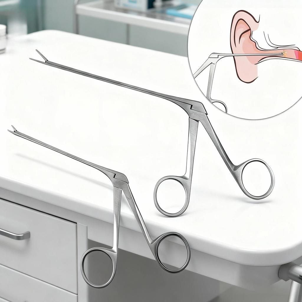 New Ear Nose Cleaner Pliers Pick Endoscope Earwax Remover Veterinary Forceps Tweezer Short Forceps