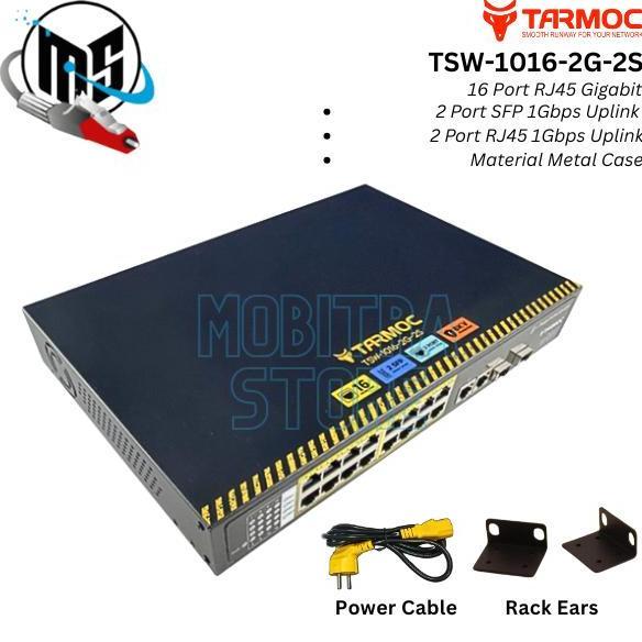 NEW Tarmoc TSW-1016-2G-2S Gigabit 1U Switch Unmanage 16 port Metal Case