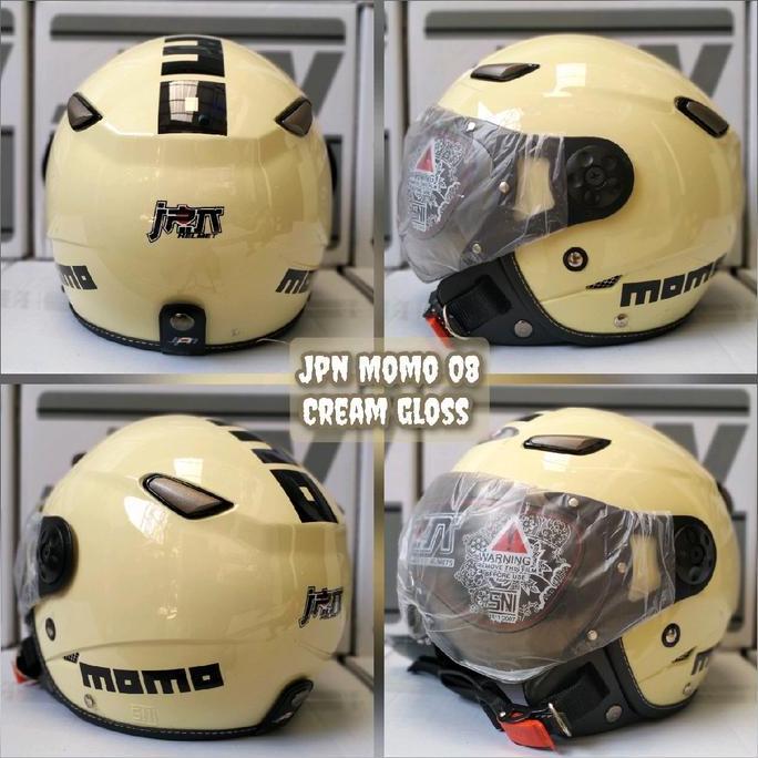 OK HELM JPN MOMO KACA PILOT CREAM GLOSSY //