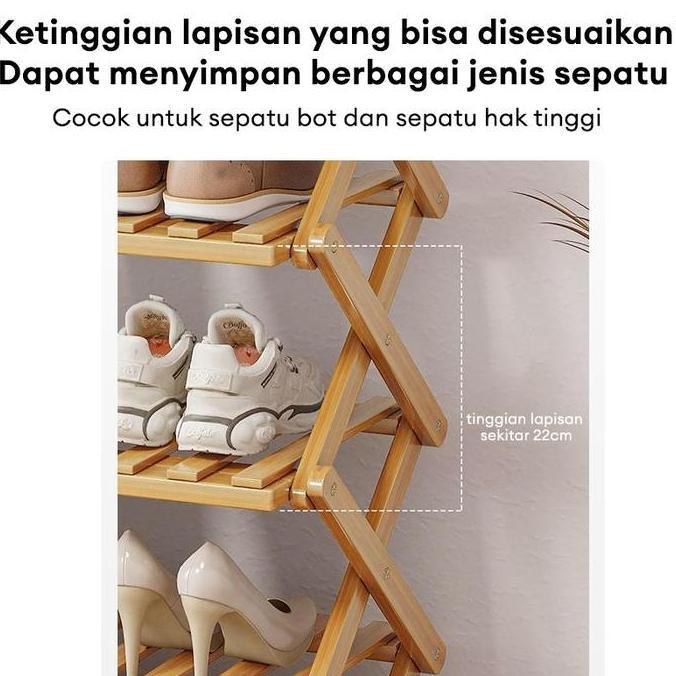 [Dh]Rak Sepatu Bambu Rak Bambu Susun Rak Sepatu Medan Rak Sepatu Kecil Rak Sepatu Murah Rak Sepatu T