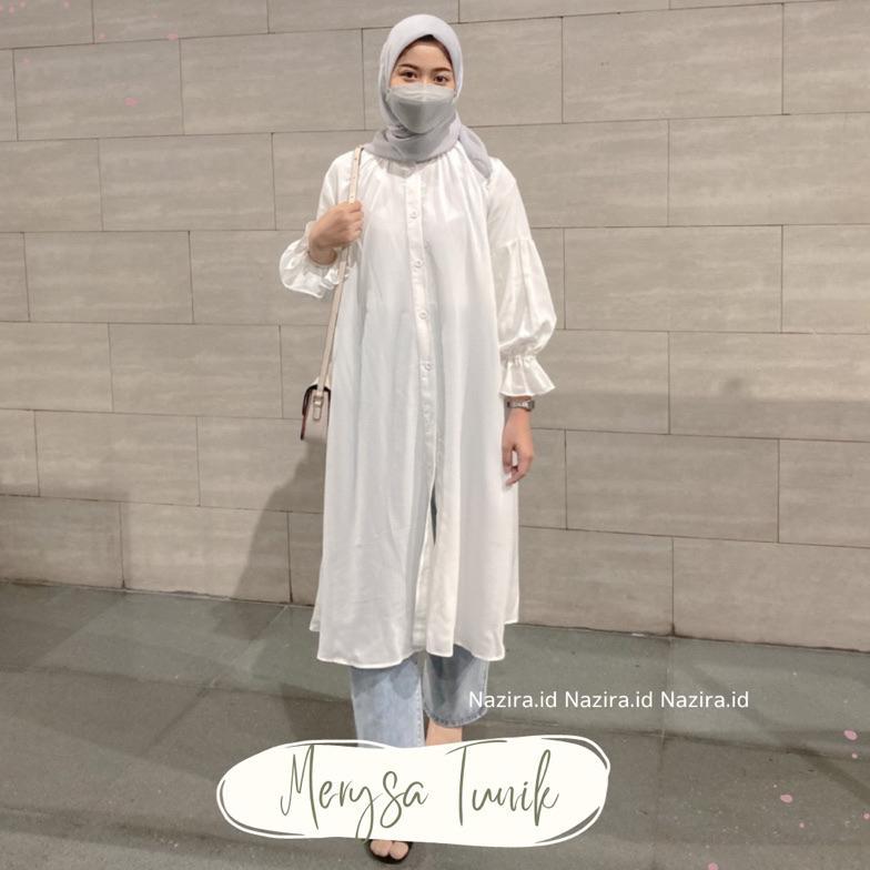 ZR SLIT TUNIK - Aqila Slit Tunik Belah Samping Long Jumbo Wanita