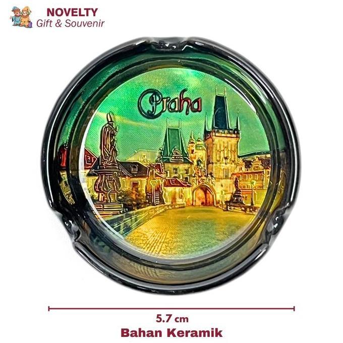 Asbak keramik Praha souvenir dari negara Cekoslowakia