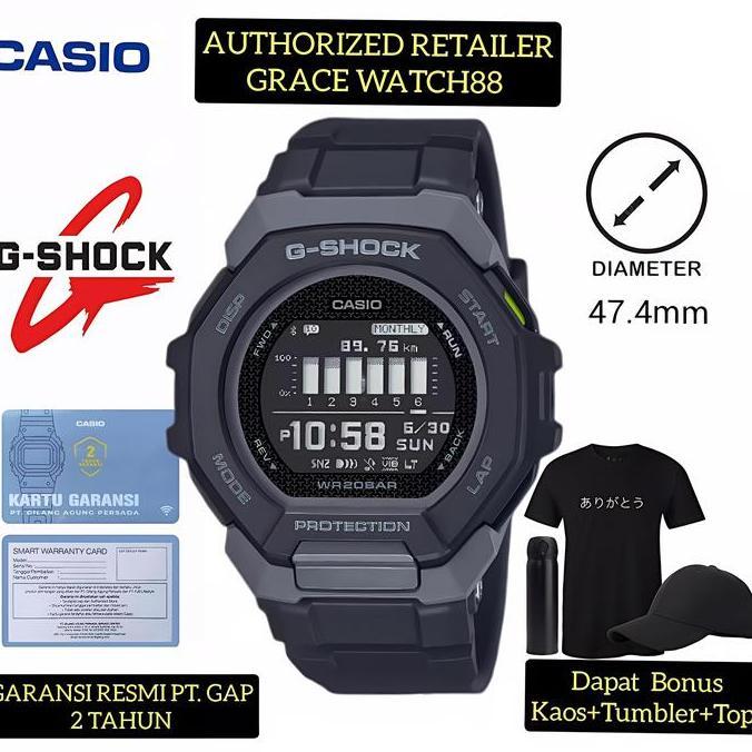 Jam tangan pria casio gshock GBD-300-1DR / Gshock squad gbd-300-1 / g shock terbaru gbd-300