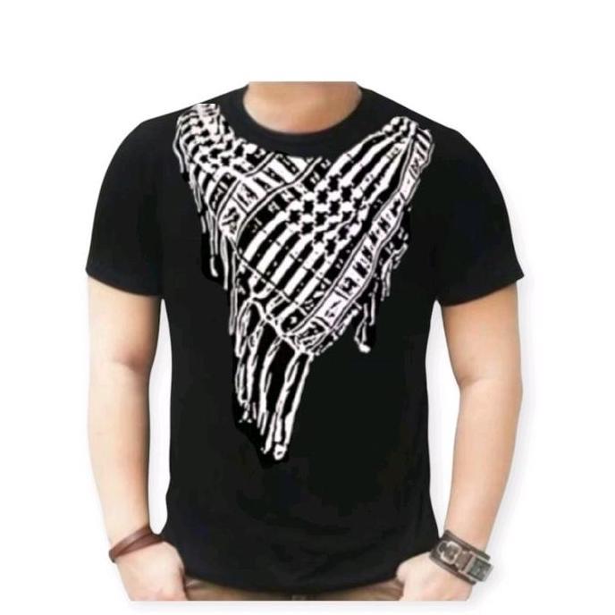 Baju Kaos Dewasa Sorban Pendek Motif Keren untuk Idulfitri - Santai, Knitwear, Wanita, Katun, Cowok,