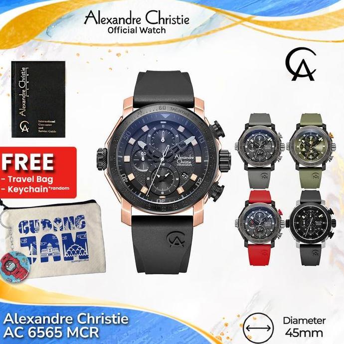Alexandre Christie Pria AC 6565 MCR AC6565 AC6565MCR Rubber Strap