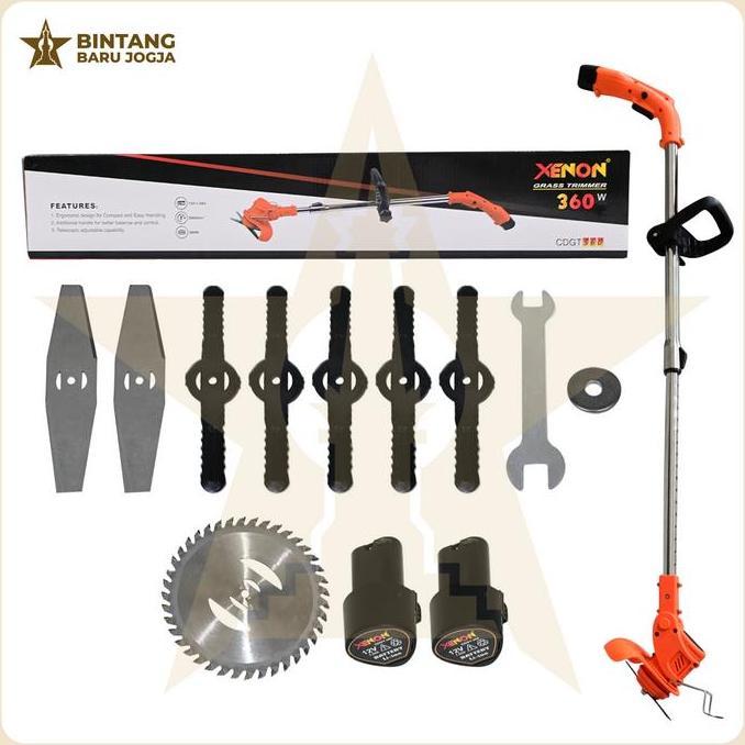 Diskon Xenon Cdgt360 Mesin Potong Rumput 12V Grass Trimmer Cordless Cdgt 360
