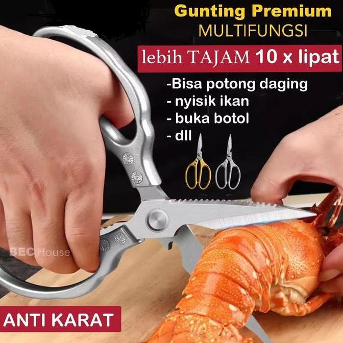 Gunting Dapur JAPAN SK5 Tajam Kuat Tebal Stainless Steel Kitchen Shear