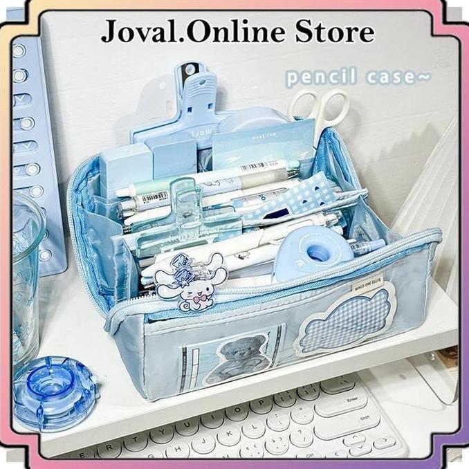 TEMPAT PENSIL KOREA MULTI SEKAT UKURAN JUMBO Alat Tulis