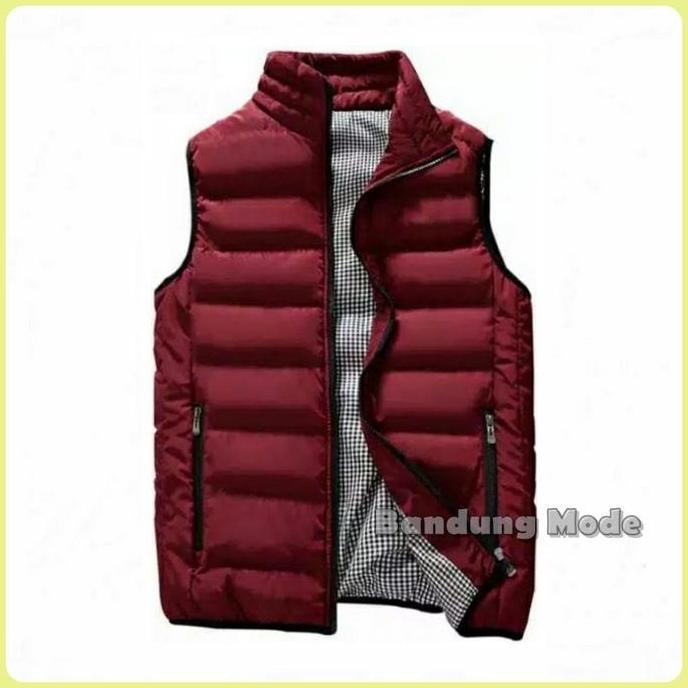 Rompi Motor Katun Fleece Tebal - Jaket Rompi Lengan Buntung BAGUS