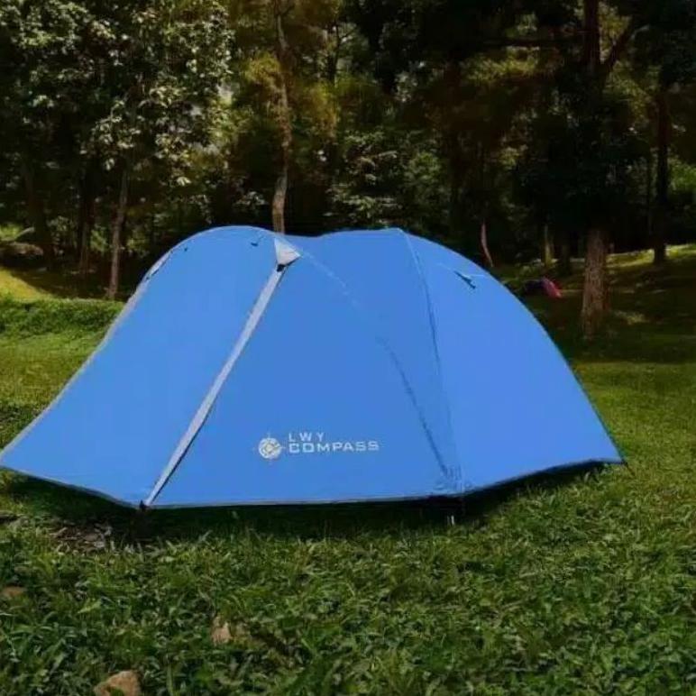 Tenda Compass Fiber 4-5 Orang Double Layer Tenda CompaS Fibre Waterproof Tenda Lwy CompaS