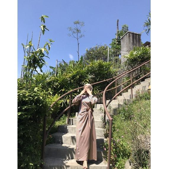 GAMIS ARABELLA DRESS GAMIS MUSLIM WANITA POLOS VELVET SILK ARABEL DRESS SATIN REMAJA BRIDESMAID PROM