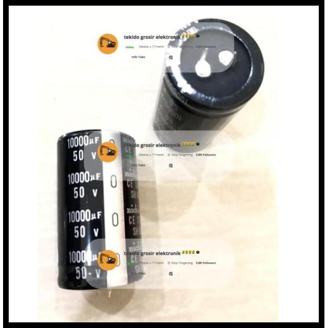 DISKON ELCO 10000/50 10000UF 50V NICHICON ORIGINAL